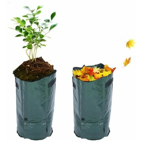 Sac de déchets de jardin de grande capacité durable résistant fait de  poubelle de stockage imperméable à l'eau de pp Extérieur