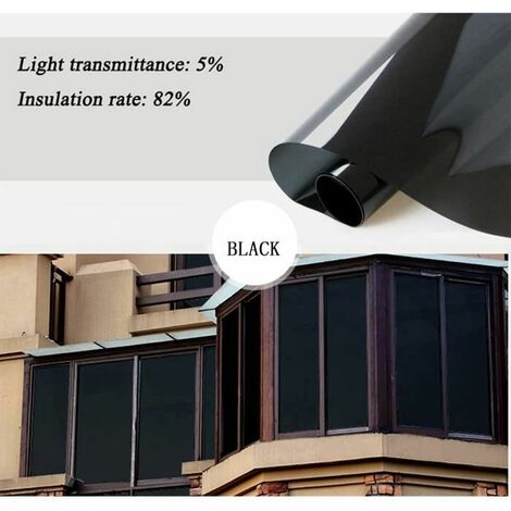 Film de fenêtre d'intimité Film miroir sans tain Anti UV Film de protection  solaire Film auto-adhésif (40x400cm)
