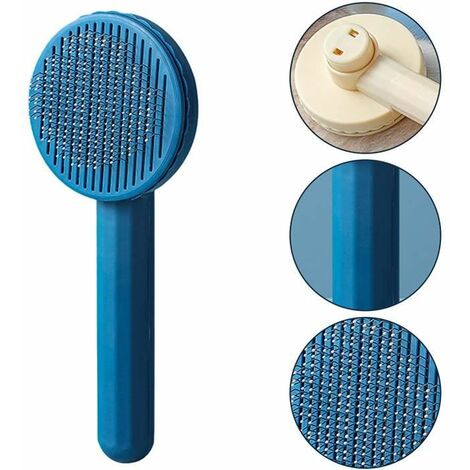 Une clé Autonettoyant Dents Fines Brosse à cheveux Doux Anti-statique  Nettoyage automatique Airbag Massage Peigne Outil de toilettage