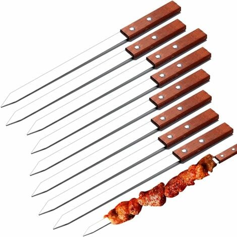 Brochettes de barbecue 6 pièces, brochette télescopique de 85 cm pour  griller des guimauves et des