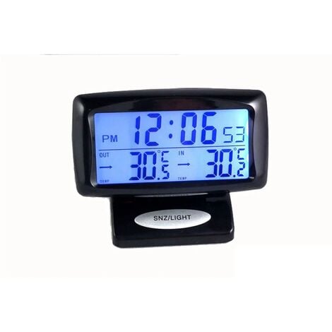 Thermomètre de véhicule avec horloge outil de mesure de la