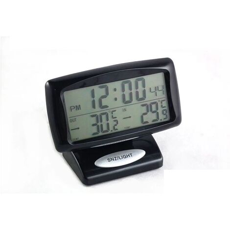 Thermomètre pour Voiture Lumineux ， Horloge électronique de