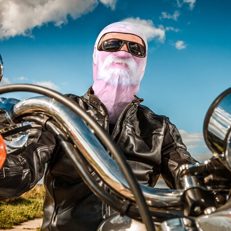 3D Clown Barbe Vieil Homme Moto Cagoule Masque Complet Moto Écharpe Moto  Motocross Équitation Motard Casque
