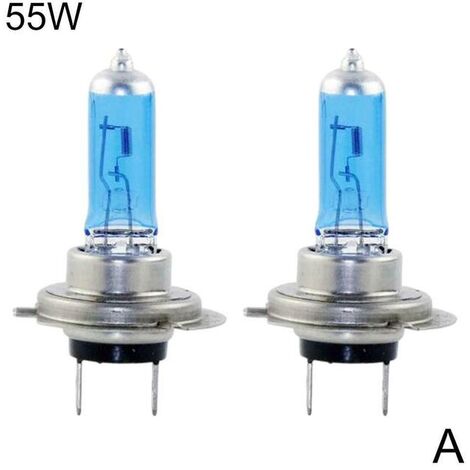 Lot de 2 ampoules H7 pour phare de voiture - 8500 K 12 V 100 W - Xenon -  Ampoules halogènes HID pour feux de brouillard - Lumière super blanche