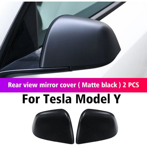 Pour Tesla 2021-2022 modèle Y voiture ABS rétroviseur couverture porte côté  rétroviseur housse de protection accessoires décoratifs, noir mat pratique