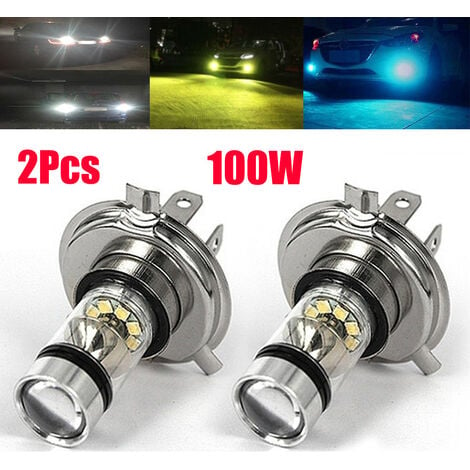 pièces voiture H4 H7 phare antibrouillard LED Super lumineux H8 H9 H11 9005  9006 H1 H3 lampe LED phare ampoule Auto 12V bleu glace 8000K, 6000K, H10  pratique