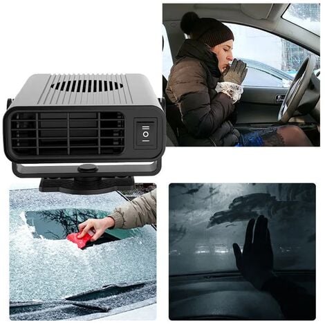 Acheter Chauffage de voiture portable multifonction 2 en 1, dégivreur et  désembueur de vitres de voiture 12 V/24 V, désembuage et désembuage à  chauffage rapide réglables à 360°