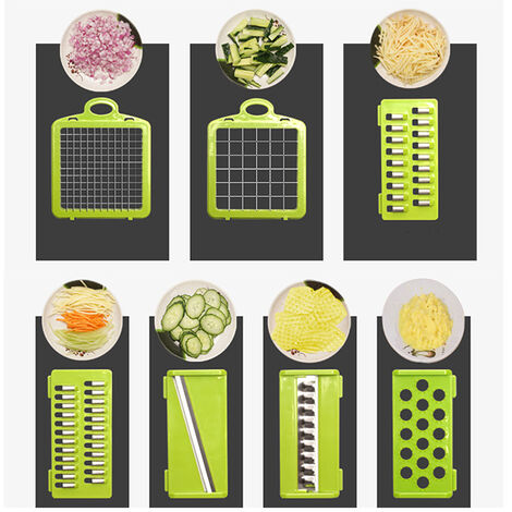 Mandoline Cuisine Multi-fonction Trancheuse pour les Légumes 16 en 1  Hâchoir