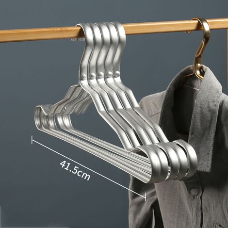 ménage sans couture antidérapant métal porte-vêtements humide sec double  usage espace de Support cintre en alliage d'aluminium 10Autre