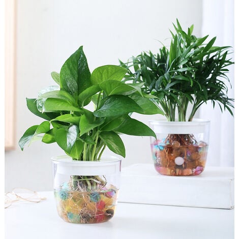 nouveau Pot de fleur hydroponique Transparent créatif en plastique