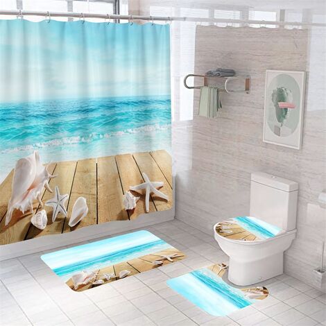 vidaXL Store roulant de douche 80x240 cm Étoile de mer