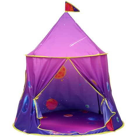 Tente de Jeu pour Enfants Space World, Tente De Jeu Pop-Up Facile à Monter  pour Garçons et Filles, Maison De Jeu Intérieure Extérieur, Cadeau pour  Enfants 130 × 130 × 120 cm 