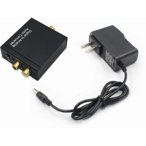 Convertisseur numérique-analogique, Fiber coaxiale optique SPDIF vers RCA,  adaptateur Audio Jack 3.5mm avec câble optique