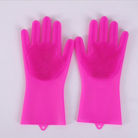 1 paire de gants de vaisselle en Silicone antidérapants cuisine