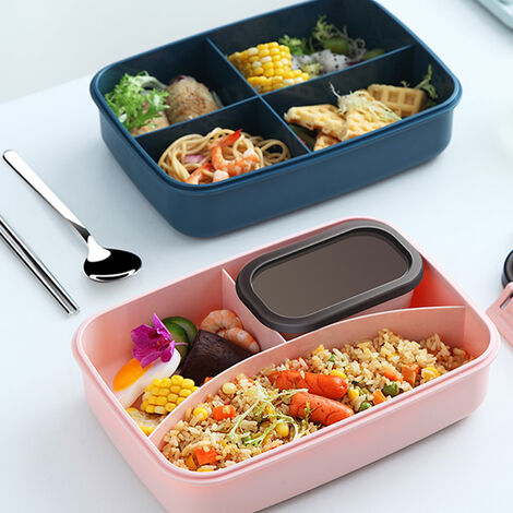 Boite Repas en Verre chauffante au Micro-Ondes, Lunch Box Portable