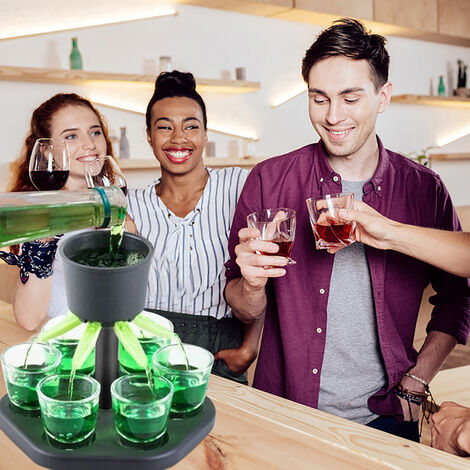 6 coup liquide diviseur verre distributeur et support fête boisson  décanteur Cocktail distributeur vin aérateur Bar