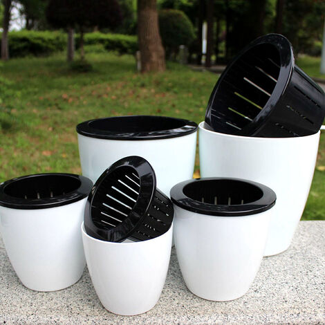 2pcs Créatif Durable Pratique Pratique Jardinier en Plastique Pot de  Stockage d'Eau Pot pour les Herbes Jardinage