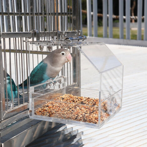 Perroquets transparents mangeoire pour oiseaux acrylique mangeoire