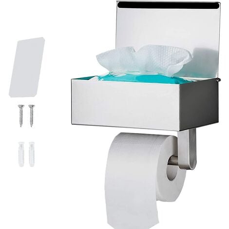 Porte-papier toilette sur pied avec rangement 18×55 cm - Mr