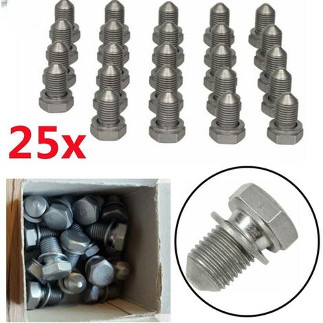 25x bouchon de vidange d'huile carter d'huile M14x1,5 longueur pour AUDI SEAT SKODA VW N90813202 Accessoires de voiture