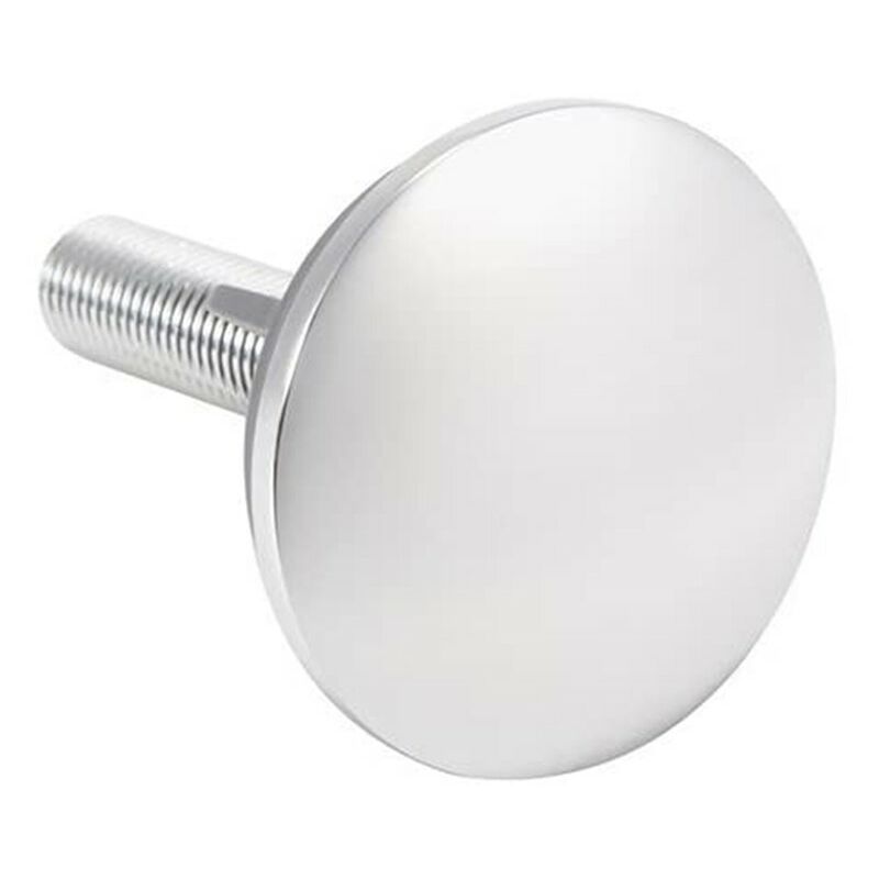 Tappo Copriforo per Lavabo in Acciaio con Tappo Bianco Diam. 47 mm