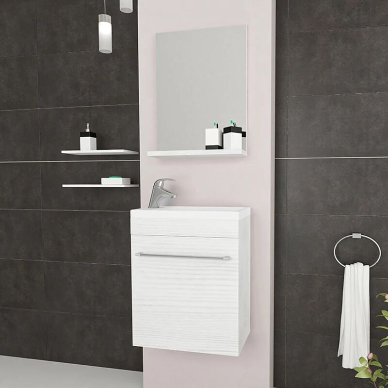 Armadietto Da Bagno Con Specchio 40,6 X 66 Cm - Senza Cornice, 3 Ripiani In Vetro, Montaggio A Incasso O Superficie