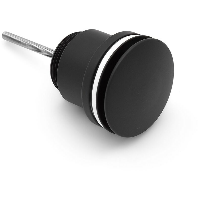 Sifone Per Lavabo Bagno Nero Opaco - Con Piletta Click Clack, Attacco Universale Tondo - Foto 6