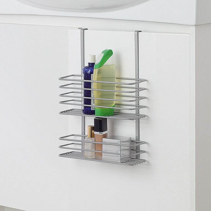 Mensola Da Bagno Seca A 4 Ripiani In Metallo Cromato, 34x114x37 Cm, Robusta E Salvaspazio