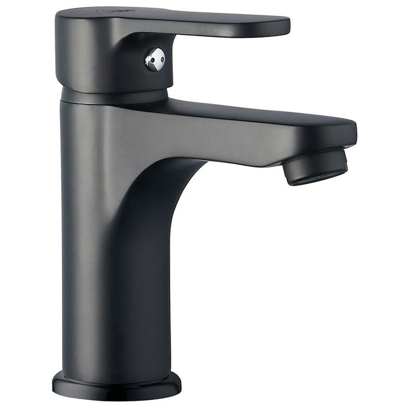 Set rubinetteria nero opaco completa per lavabo bidet e vasca serie Paco