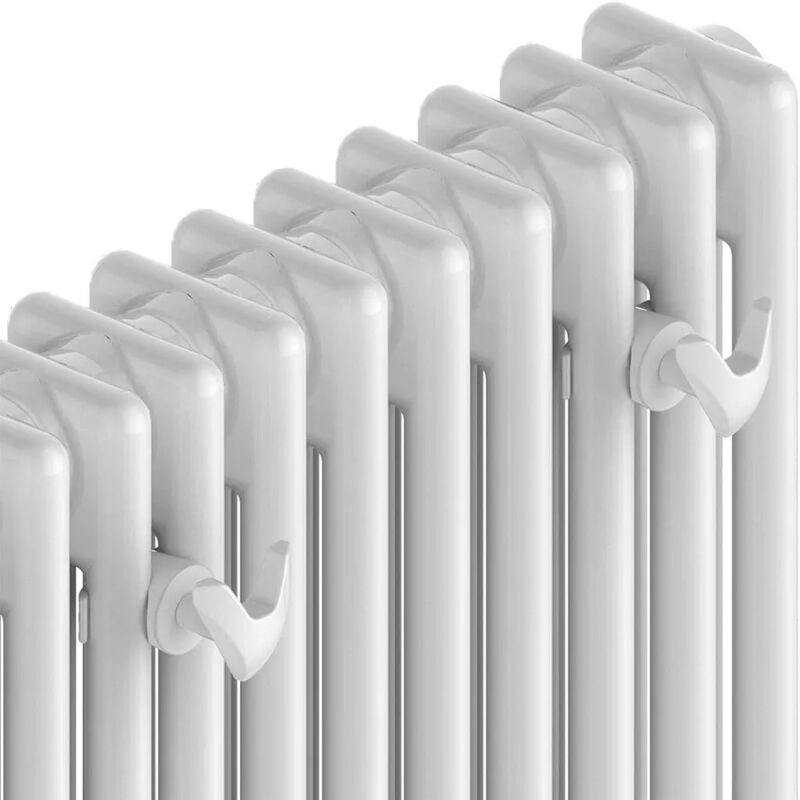 GANCIO APPENDI SALVIETTE PER TERMOARREDO IN PLASTICA COLORE BIANCO 2 PEZZI
