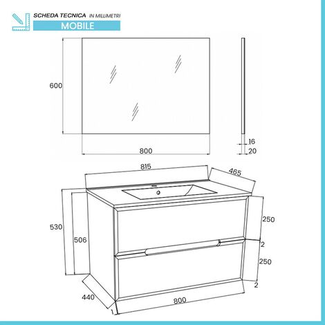 Mobile bagno alto Iris