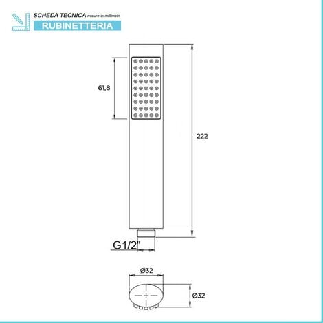 Doccetta per lavandino con prolunga e supporto linea Hidra