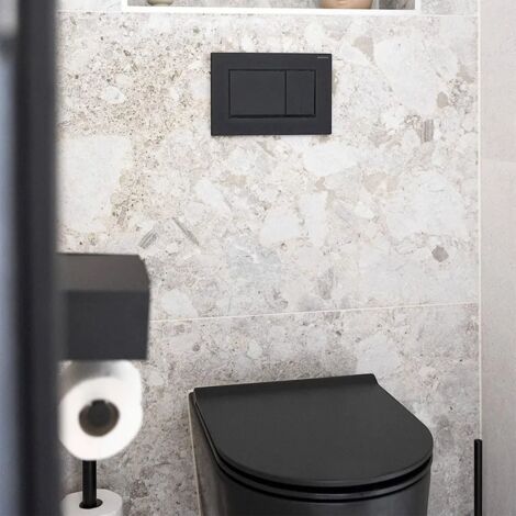Presa A Muro Doppia A5 Products 2 Moduli: Cromo Satinato Con Inserto Nero, Piatto