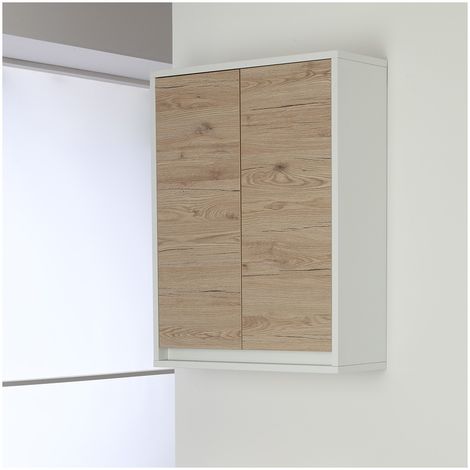 Armadietto Pensile Cucina 80cm Rovere - 2 Ante, H.60cm, Made In Italy - Foto 4