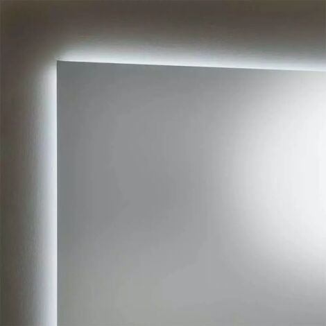 Specchio bagno 60x80 cm illuminazione perimetrale e installazione reversibile