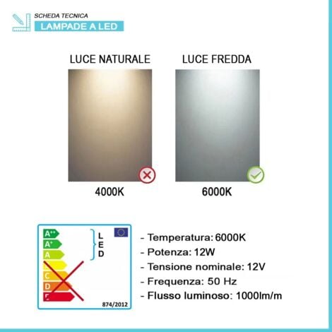 Specchio bagno 60x80 cm illuminazione perimetrale e installazione reversibile