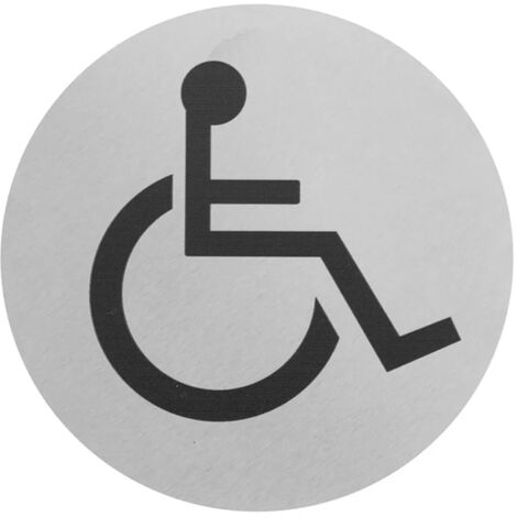 VSafety 71049AM-ACBRSH Cartello WC Disabili In Alluminio Spazzolato, 150x150 Mm, EN ISO 7010
