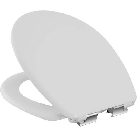 Copriwater universale bianco chiusura rallentata soft-close in plastica