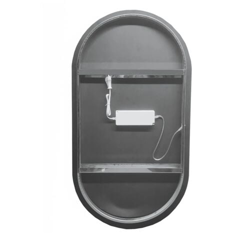 Specchio ovale LED 62x110 illuminazione perimetrale e installazione reversibile