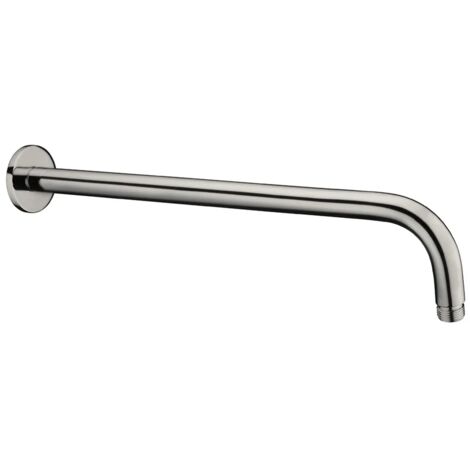 Braccio doccia satinato 35 cm design tondo in acciaio inox