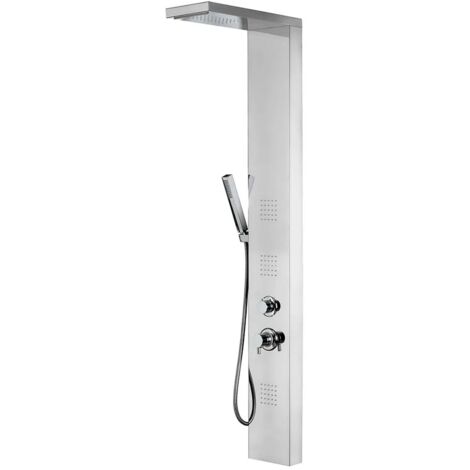 Pannello doccia multifunzione con 4 getti in acciaio inox cromato (1/3)