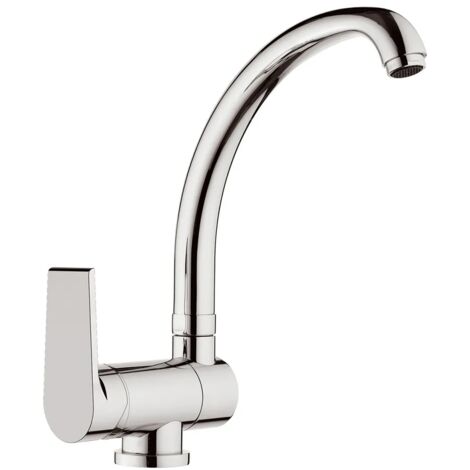 Rubinetto monocomando per cucina con beccuccio sagomato K8 cromato