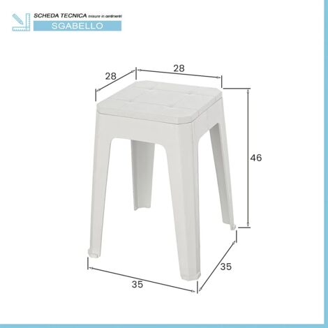 Sgabello Da Bagno Inbagno - Bianco, Antiscivolo, Multiuso Per Casa E Doccia - Foto 7