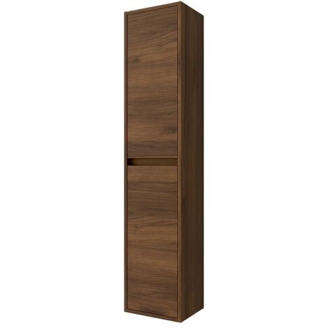 Colonna bagno sospesa 140 cm noce maya ripiani regolabili Gaya