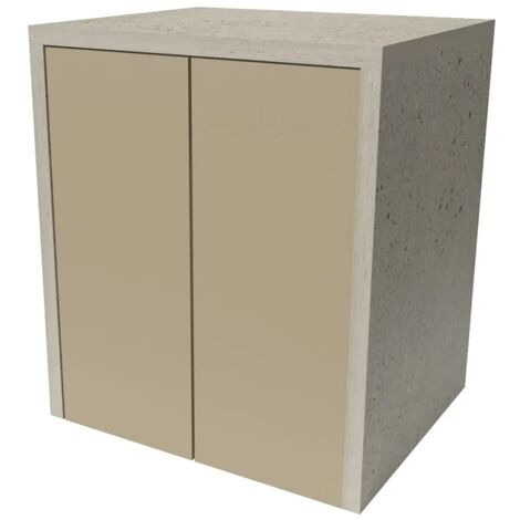 Mobile coprilavatrice con ante 79x91 cm tortora e pietra Wanda