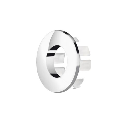 Ghiera con foro cromata per troppo pieno lavabo e bidet da 24 o 28 mm