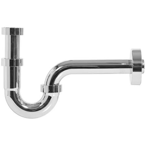 Sifone di scarico per lavabo ad S universale in abs cromato (1/3)
