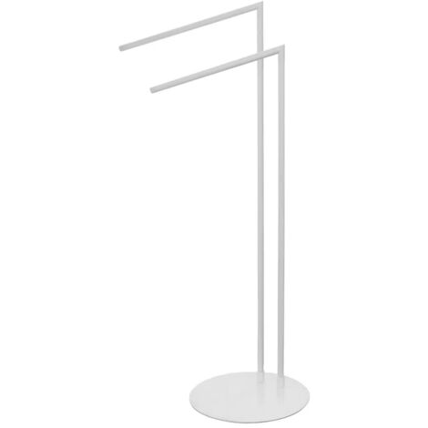 Piantana portasciugamani da appoggio in acciaio bianco opaco Style