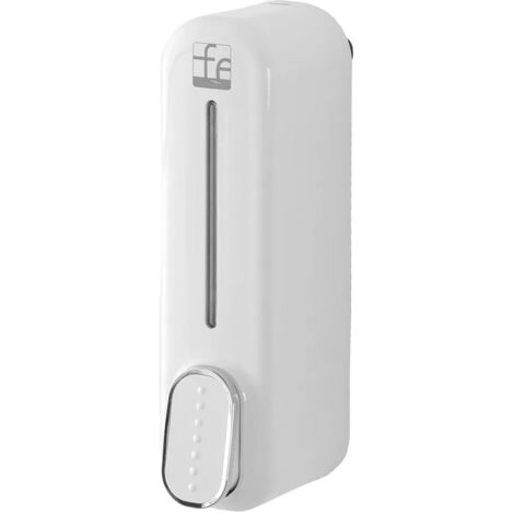 Dispenser sapone liquido a muro bianco da 350 ml con fissaggi inclusi