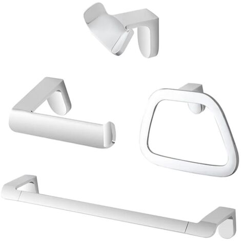 Set accessori bagno da muro 4 pezzi in acciaio cromo Fusion